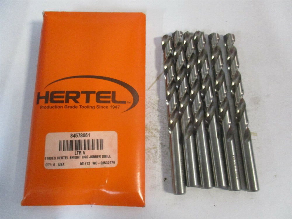 (84578061) Letter V 3-5/8" x 5" OAL 118° High Speed Steel Jobber Drill 