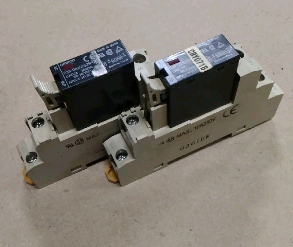 Omron G3R-OA202SZN -2A relay with base Lot Of 2 G36