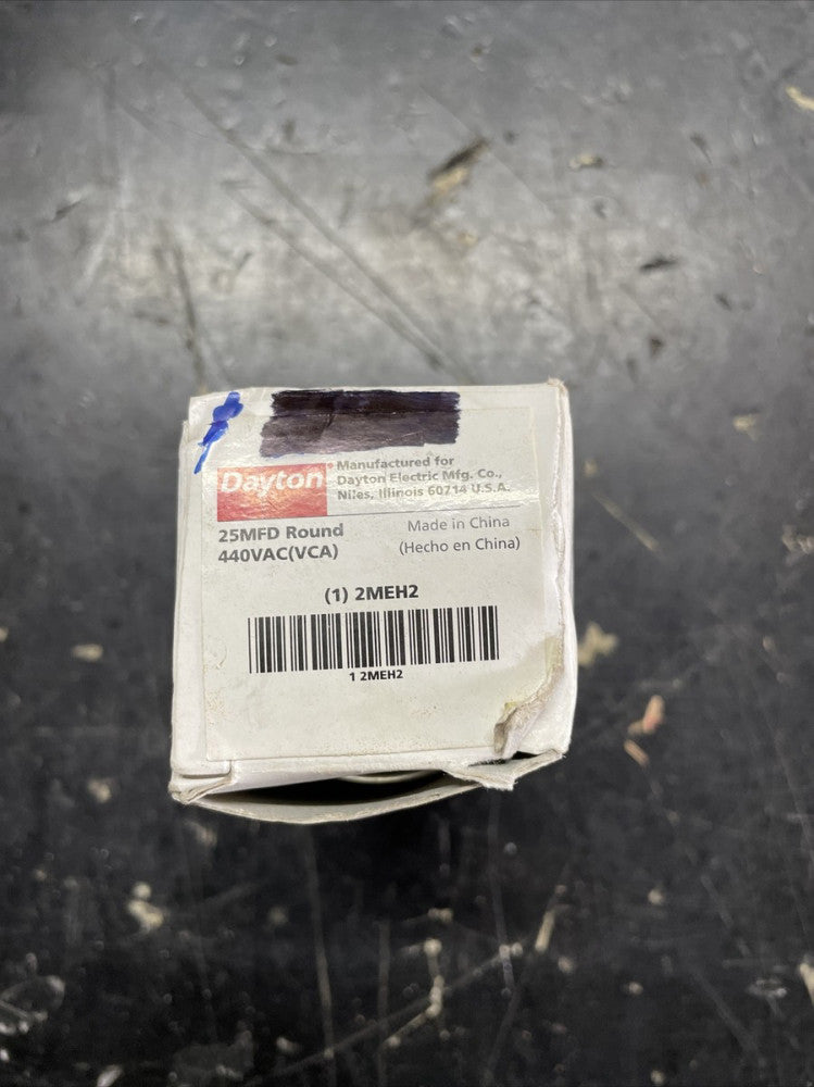 New Old Stock! Dayton Motor Run Capacitor 440VAC 2MEH2