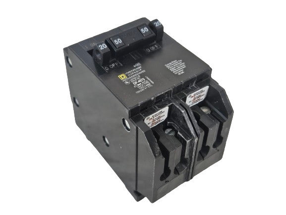 Square D HOMT2020250 (2) 20A 120V, (1) 50A 240V Triplex Circuit Breaker