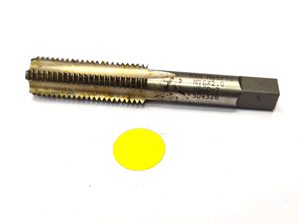 R & N M16X2 STRAIGHT FLUTE BOTTOMING CHAMFER TAP D7