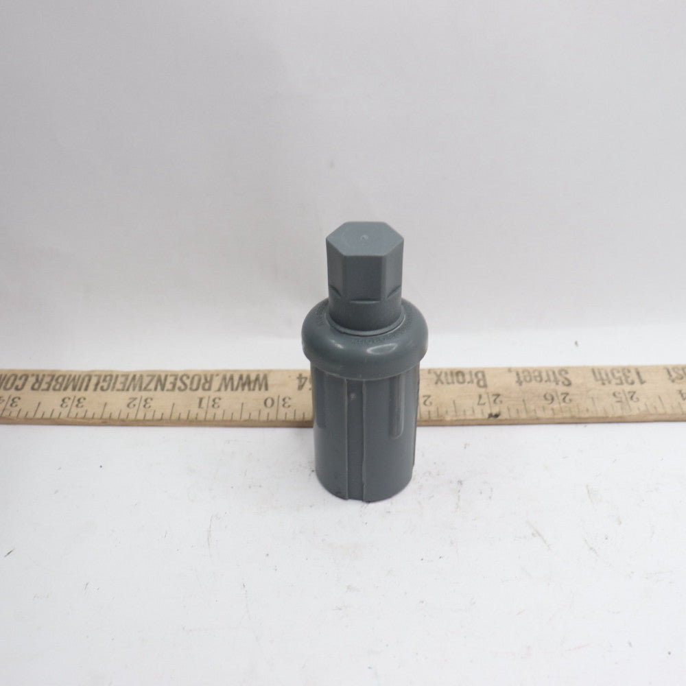 Adjustable Hex Foot Insert Plastic Gray 2-1/2" for 1-5/8" OD Tubing