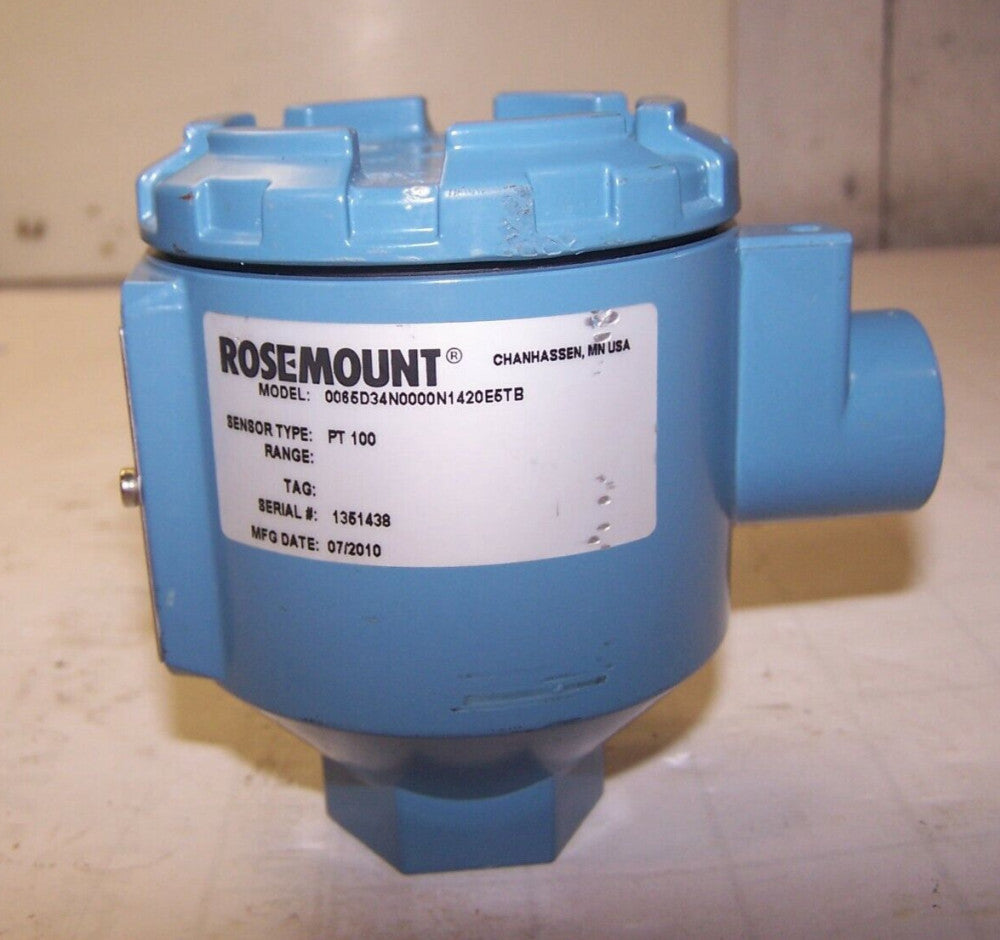 ROSEMOUNT PT100 TEMPERATURE TRANSMITTER  0065D34N0000N1420E5TB