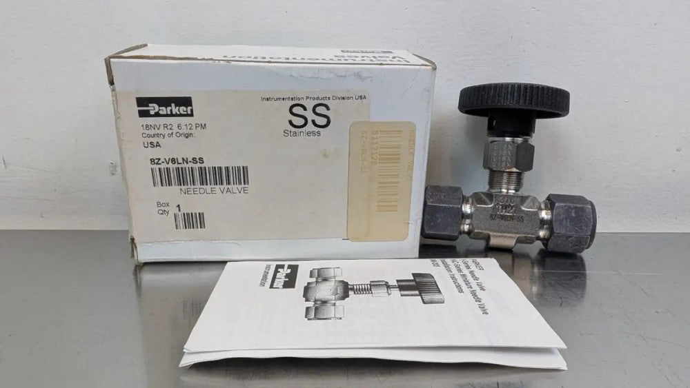 Parker 8Z-V6LN-SS Stainless Steel Needle Valve 1/2" 5000 PSI