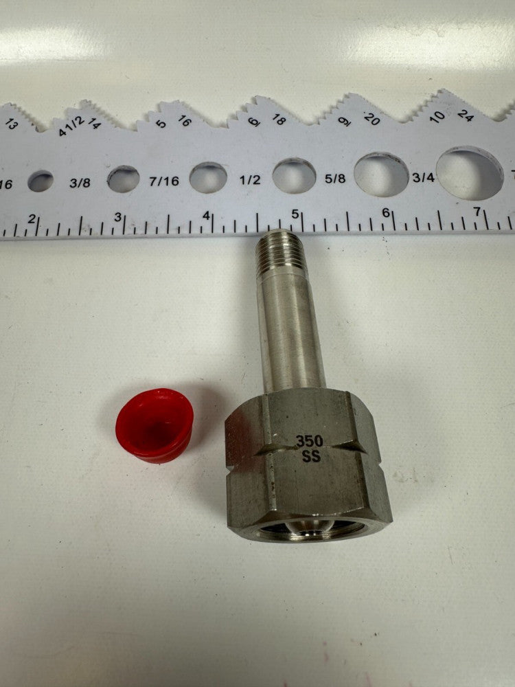 Matheson 350-4-SS-L Connector 316L S/S Nipple 1/4 MNPT - Nut has LH Threads NEW