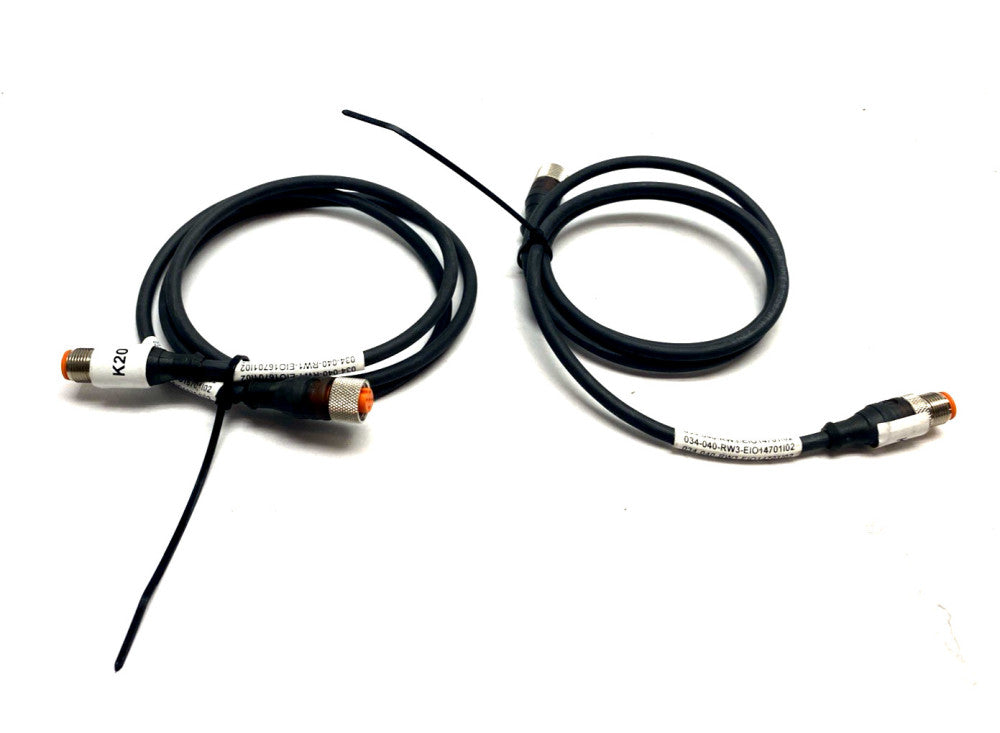 Lumberg RST 5-RKT 5-228/1 M Cordset M12 5-Pin Male To Female 1m 12020 LOT OF 2