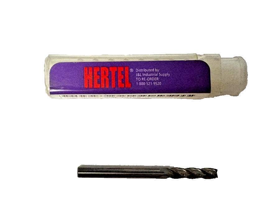 HERTEL BALL END MILL SCM-15150-D, 4 FLUTE, 1/8" REGULAR CA SE 4 FLUTE, LOT OF 2