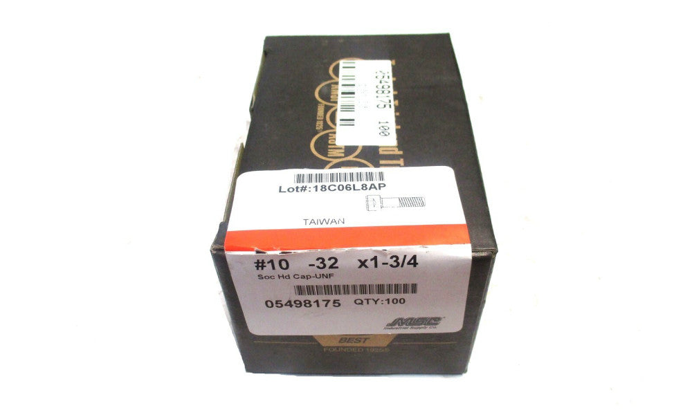 Brighton (011137) #10-32 UNF 1-3/4" OAL 5/32" Hex Socket Cap Screw - Lot of 100