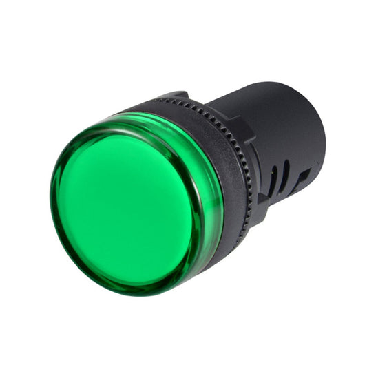 10 X AC/DC 24V Indicator Lights Green LED Flush Panel Mount 7/8" 22mm