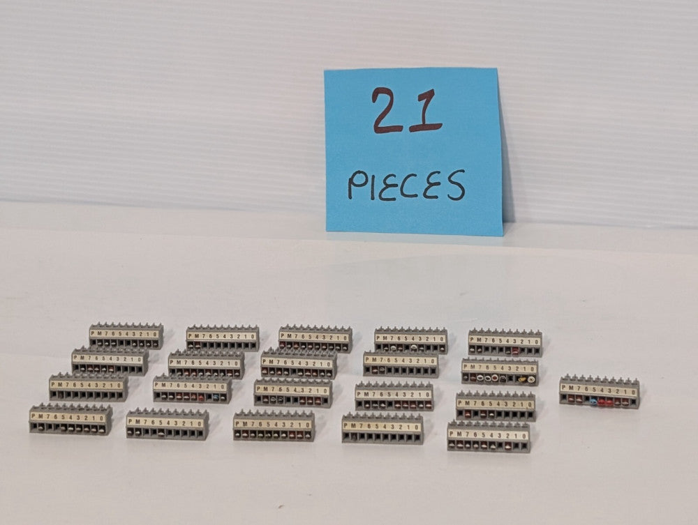 Lot of 21 Terminal Blocks with 10 connection points, unbranded, used