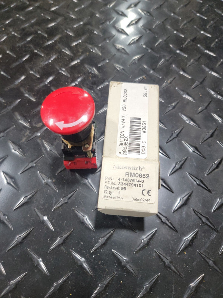 TYCO ELECTRONICS RM0652 ALCOSWITCH RED PUSH BUTTON 