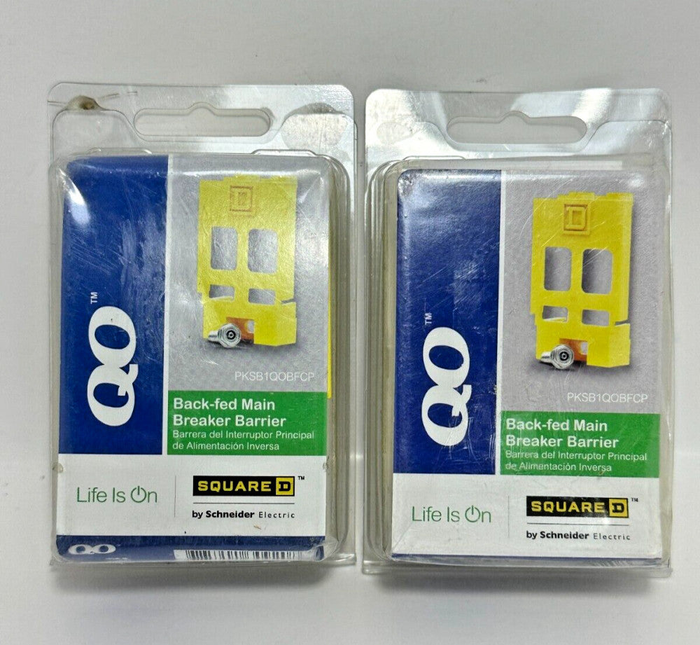 (Lot of 2) Square D QO Back-Fed Main Breaker Barrier PKSB1QOBFCP