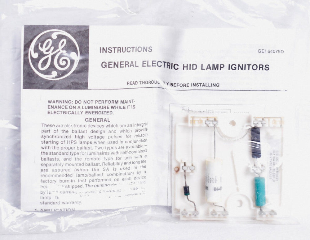 GE General Electric HID Lamp Ignitor  35-216700-22 