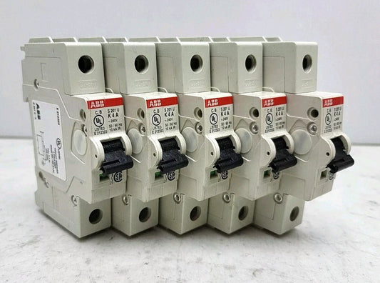 5 Pack Abb S201U-K4A 4A Miniature Circuit Breaker 1 Pole 240V 50/60HZ 4 Amp
