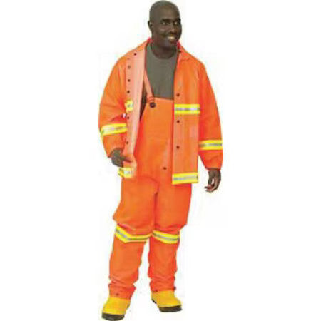 Mcr Safety 2013Rx2 Rainsuit With Detachable Hood, Pvc, 0.35 Mil Thick,