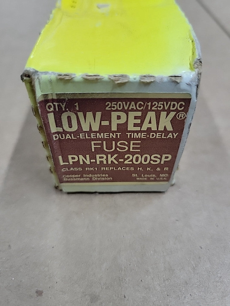 New Cooper Bussmann LPN-RK-200SP 250V Low-Peak Dual Element Time Delay Fuse