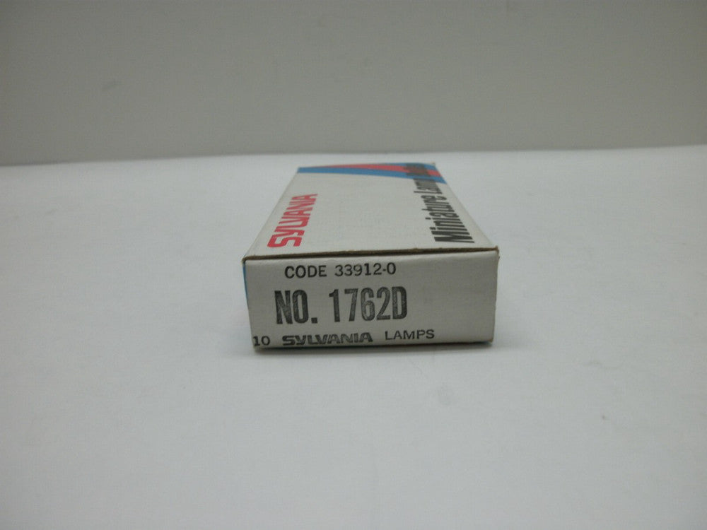 SYLVANIA 1762D MINIATURE LAMP BULBS 1.12W 28V 0.04A T1.75 (LOT OF 10) NIB