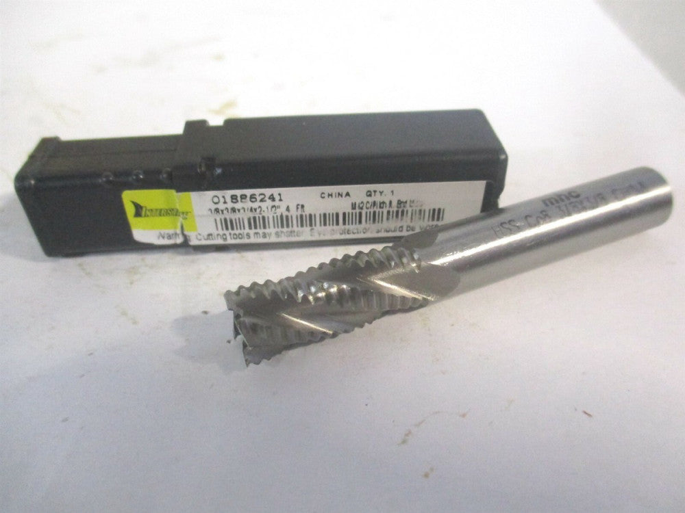 (723-5721) 3/8" x 3/4" x 3/8" x 2-1/2" OAL 4Fl Cobalt Roughing Square End Mill 