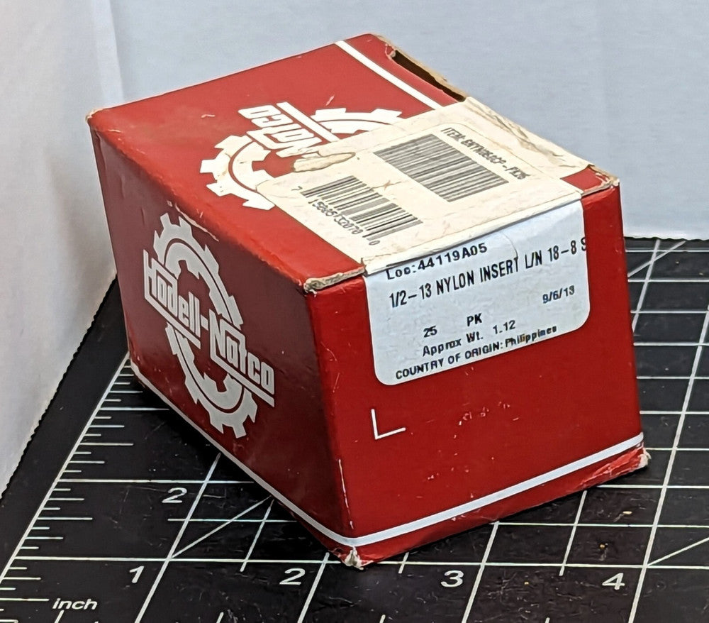 (25) 1/2-13 Stainless Steel Nylon Insert Lock Nuts Locking Hex Nuts 1/2-13 [OF22
