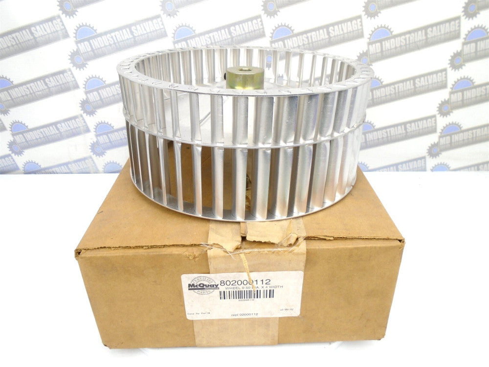 OEM McQuay - 802000112 Repl 020000112 - FAN WHEEL - 4D x 9.5W x 1/2 Bore (NEW)