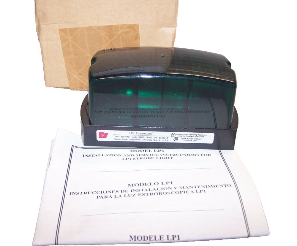 NEW FEDERAL SIGNAL LOW PROFILE GREEN INDICATOR LIGHT  LP1-120G