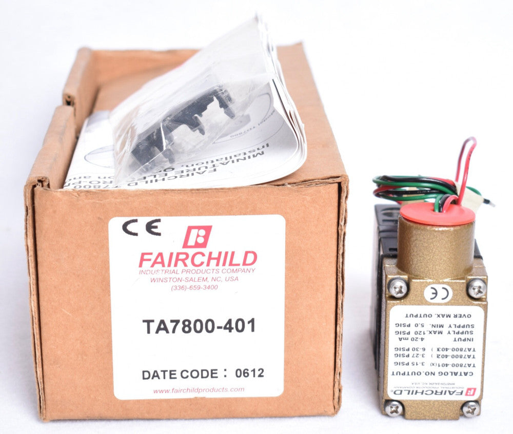 Fairchild T7800 Standard Range Miniature Electro Pneumatic Transducer TA7800-401