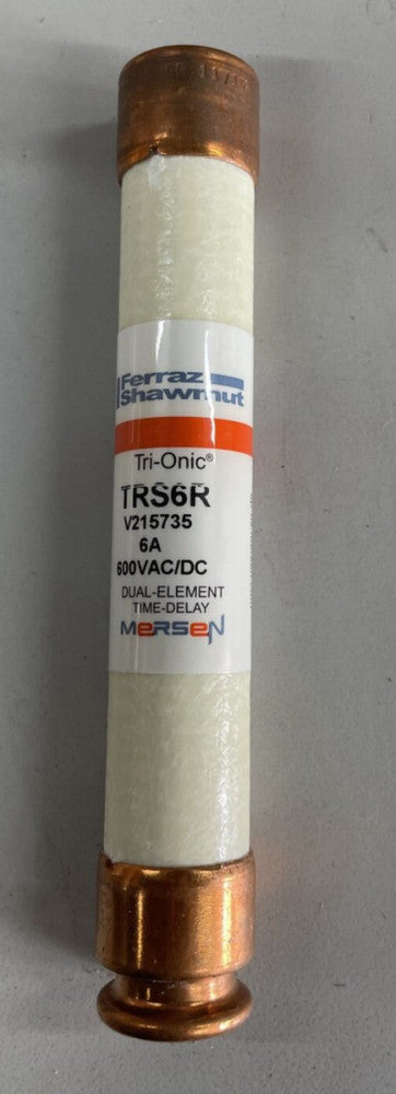 MERSEN / FERRAZ  SHAWMUT TRS6R  Tri-onic  Dual Element 600VAC- New