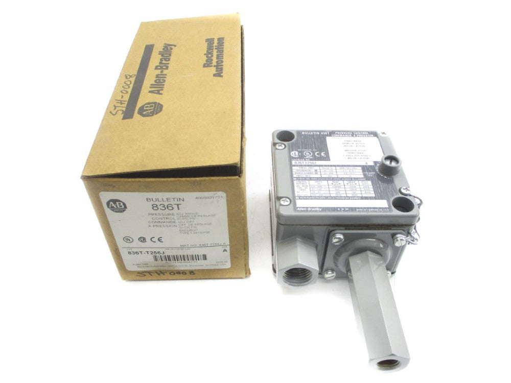 ALLEN BRADLEY 836T-T256J SER. A 120-600VAC 60A 60-650PSI (BR/WH) NSMP