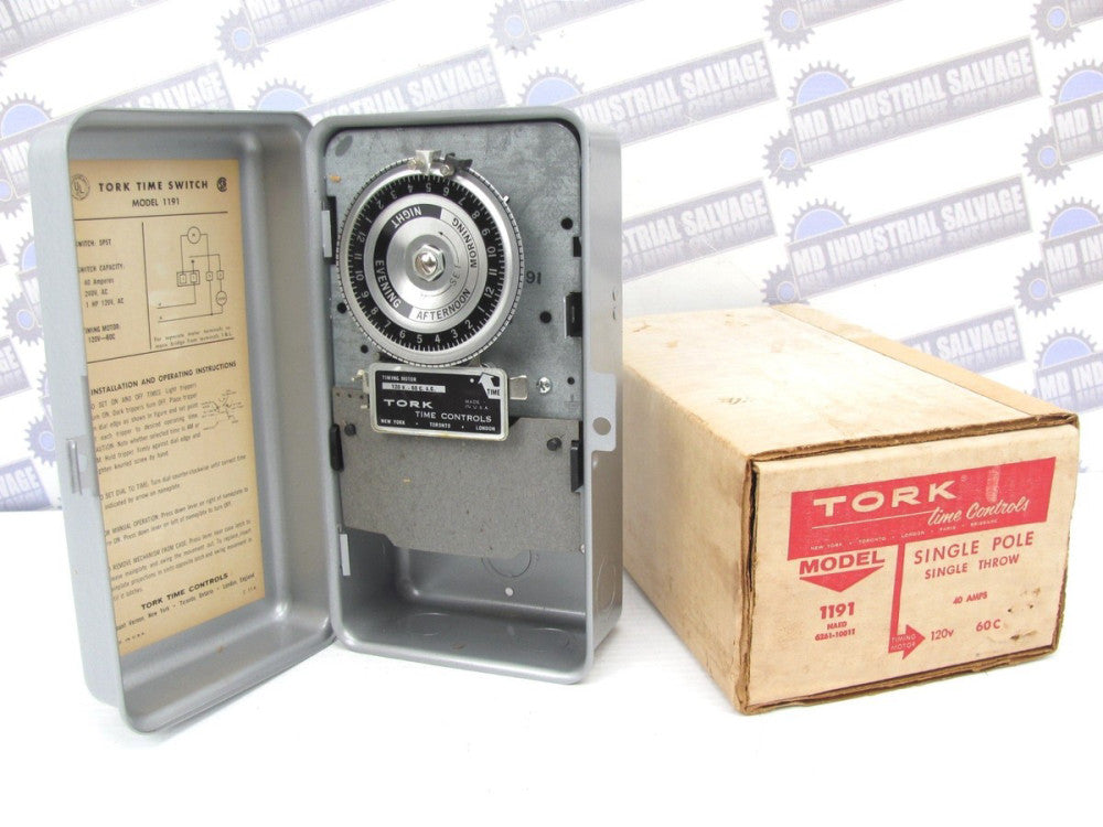 TORK - 1191 - 24HR TIME CONTROL SWITCH - 120 VAC - 40A - 1P - 1-THROW - (SEALED)