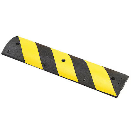 Zoro Select Gnrs2611yb Speed Bump, Rubber, 3 In Height, 72 In Length, 4 Lb,