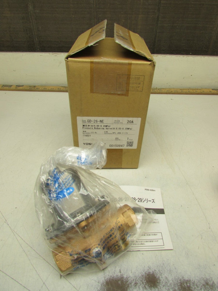 YOSHITAKE GD-26-NE 20A PRESSURE REDUCING VALVE 0.05-0.35MPa NEW IN BOX MAKE OFFE