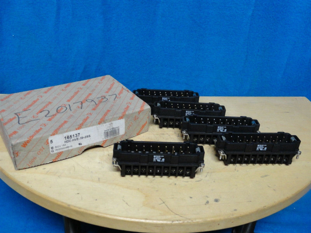 WELDMULLER - HDC HVE 16 2SS - 165137 -MALE CONTACTOR - LOT OF 5 - NEW IN BOX