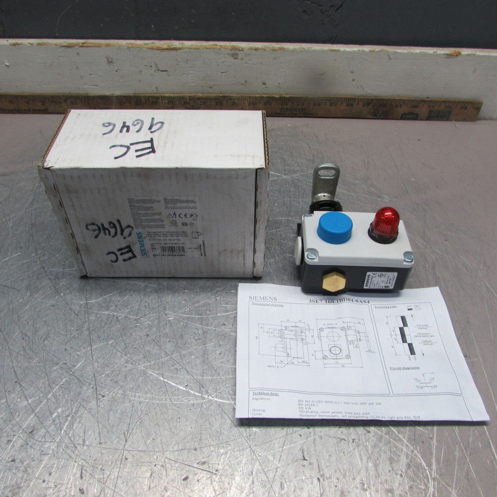 NEW! Siemens 3SE7160-1BD04-0AS4 ,Cable-Operated Switch ,2x1NO+1NC, MAKE OFFER!