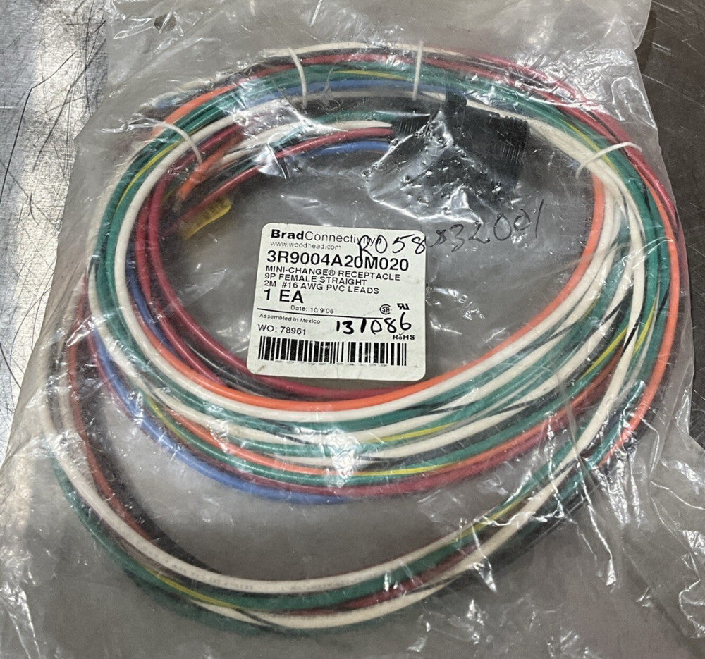 BradConnectivity 3R9004A20M020 Mini-Change Receptacle 9P Female 2M PVC