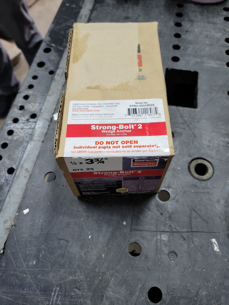 SIMPSON STRONG TIE STRONG BOLT2 SS WEDGE ANCHOR STB2-50334R25