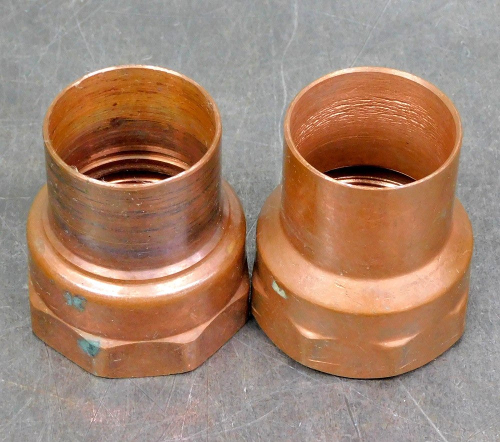 Unbranded - Copper Female Adapter 1-1/2 in. NPT 1-1/2 in. DIA Lot of Two (2)