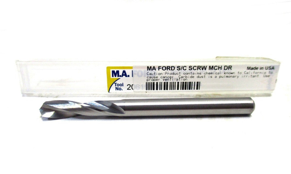 M.A. Ford (00654657) #11 .191 x 3/4 x 2-3/16 118° RH Carbide Screw Machine Drill