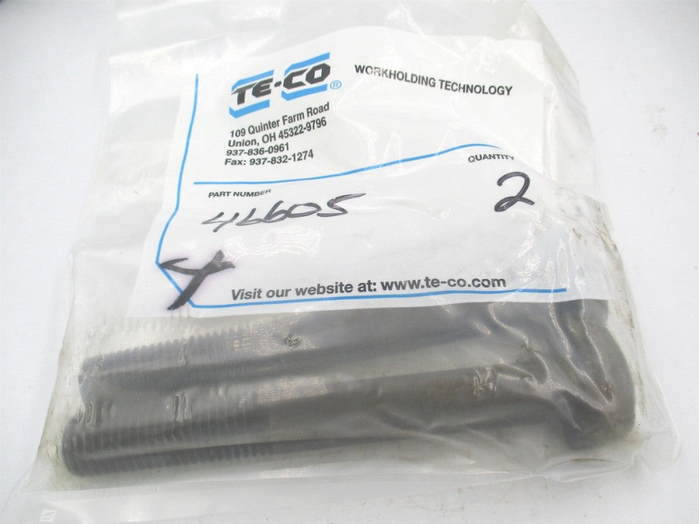 TE-CO (46605) 3/4" x 2" x 4" OAL High Speed Steel Black Oxide T-Bolt - Pack of 2