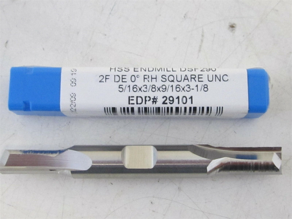 Niagara (29101) 5/16" HSS 2F 0° RH Double End Mill 5/16 x 3/8 x 9/16 x 3-1/8 