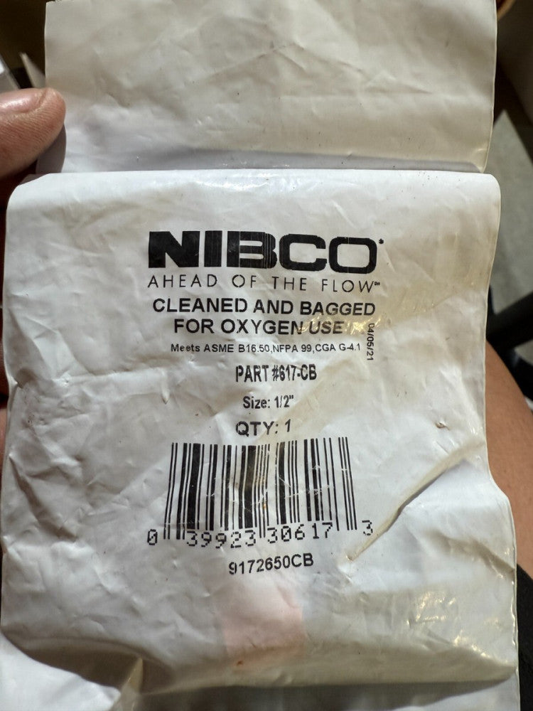 (Lot of 6) 1-Pack NIBCO 617-CB 1/2" Copper Pipe Cap Cleaned & Bagged Oxygen Use