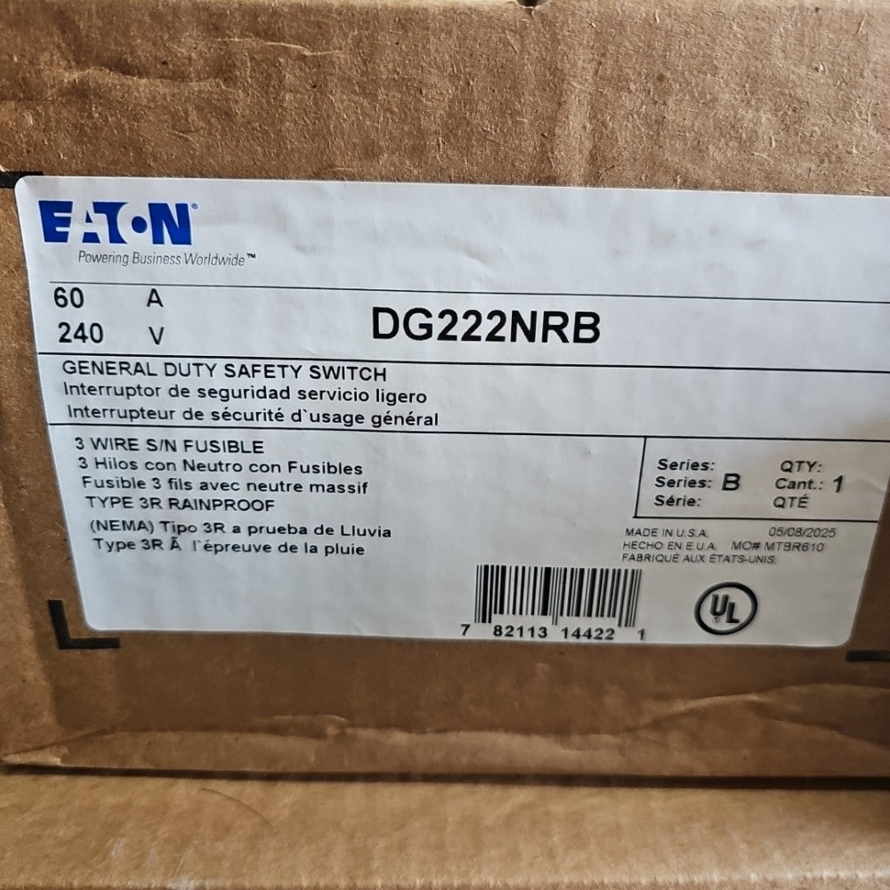 Eaton DG222NRB General Duty Safety Switch 60A 240V