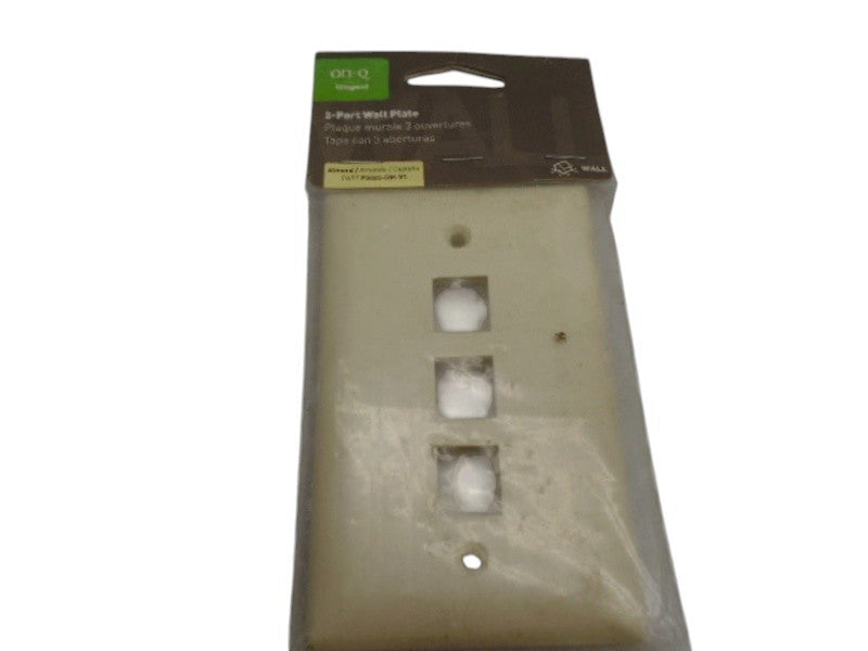 LEGRAND/ON-Q F3403-DM-V1 3-PORT WALL PLATE ALMOND NSMP