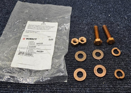 (QTY 4) Burndy TMH269 Durium Silicon Bronze Tongue Mounting Hardware