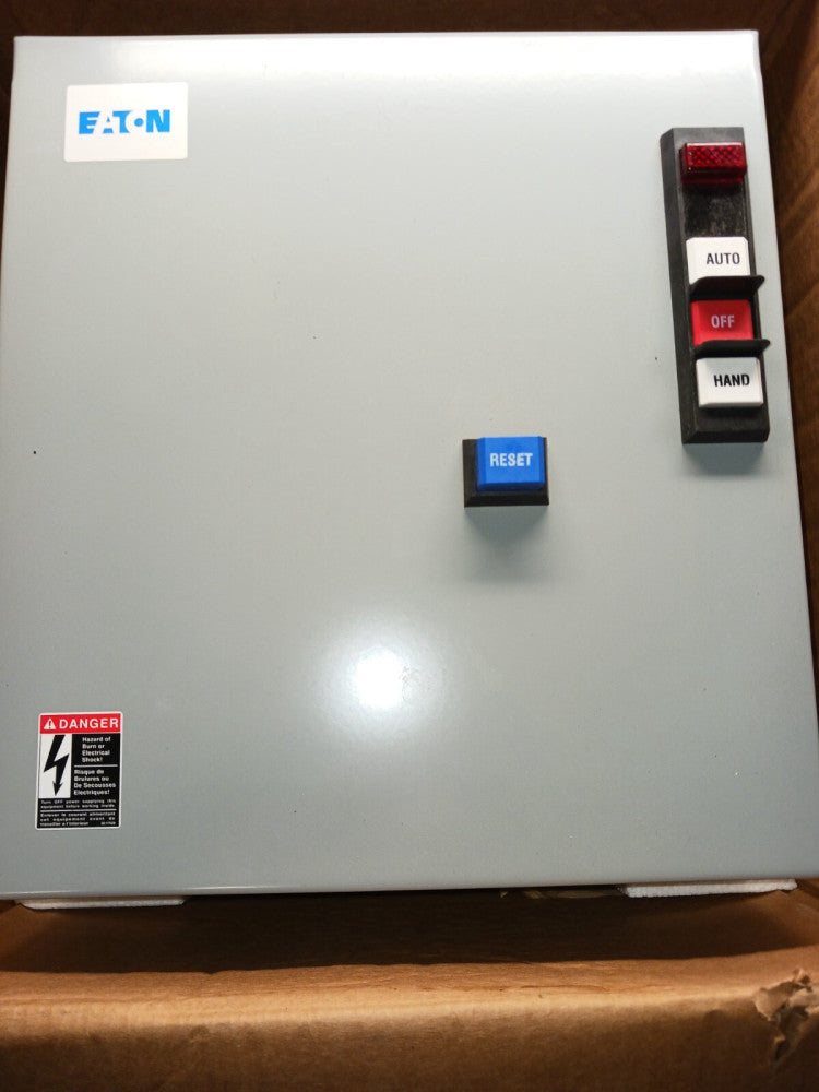 NEW EATON SIZE 0 ENCLOSED MOTOR STARTER ECN0701BJA COIL 120 VAC