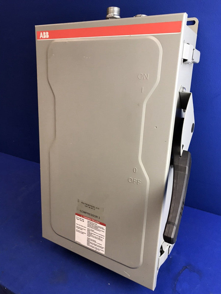 ABB EOH362RK 60A 600VAC SINGLE THROW FUSIBLE SWITCH With OT60US30EOH DISCONNECT
