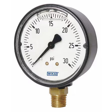Wika 113.13.25.6000.L Commercial Pressure Gauge, 0 To 6,000 Psi, 2 1/2 In Dial,