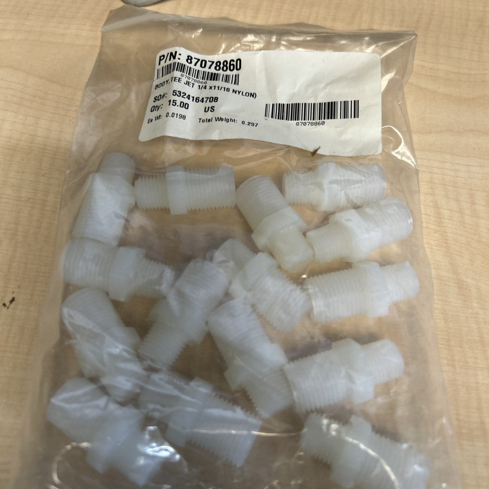 (15) KARCHER 87078860 Body,Tee Jet 1/4’X11/16 Nylon) 8.707-886.0
