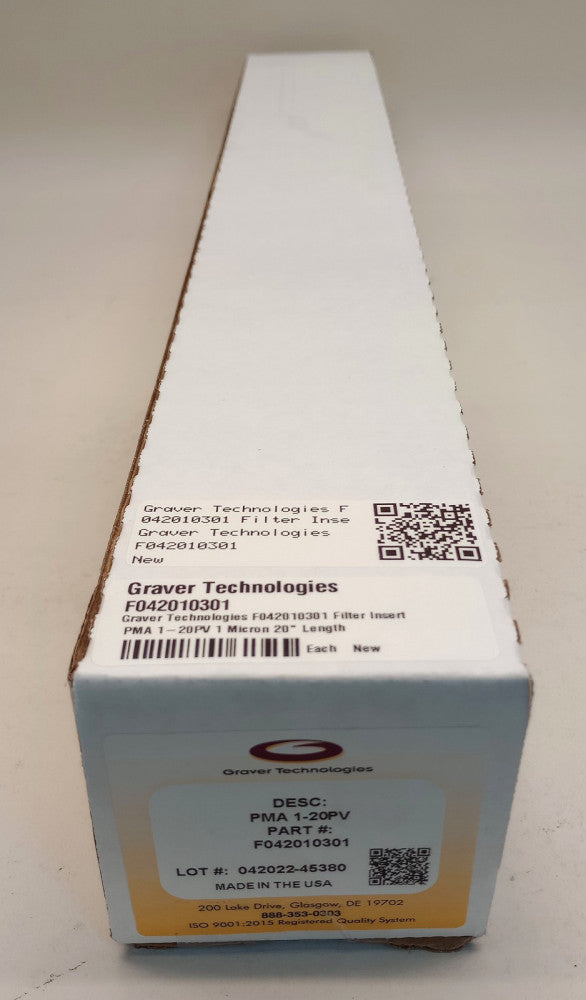 Graver Technologies F042010301 Filter Insert PMA 1-20PV 1 Micron 20" Length