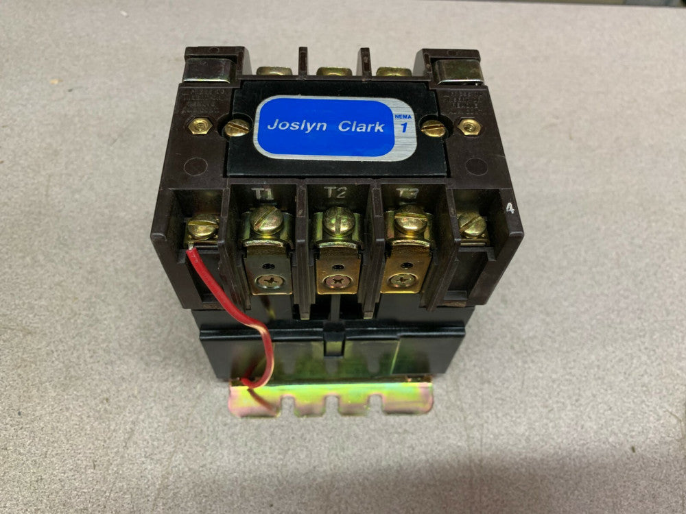 NEW NO BOX JOSLYN CLARK SIZE 1 CONTACTOR 110/120V. TB159-1 COIL T77U031