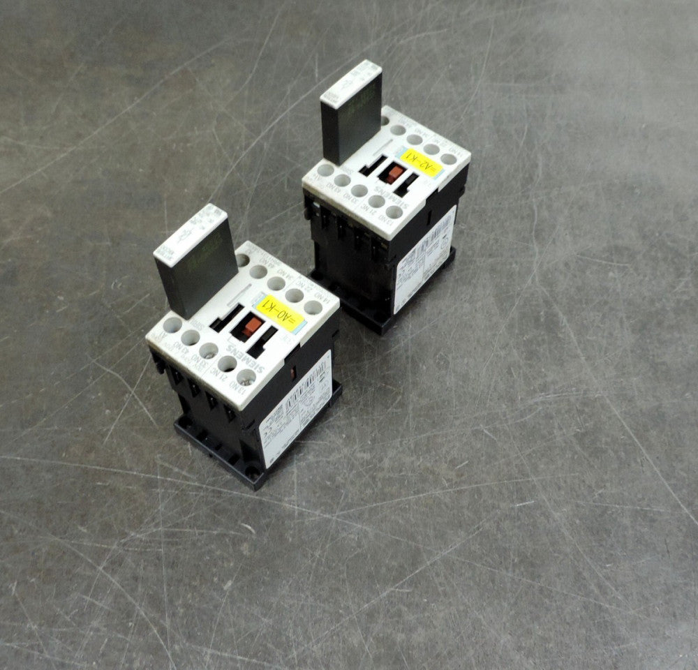 Siemens 3RH1131-1BB40 Contactor w/ Surge Suppressor 3RT1916-1BB00 Lot of Two (2)